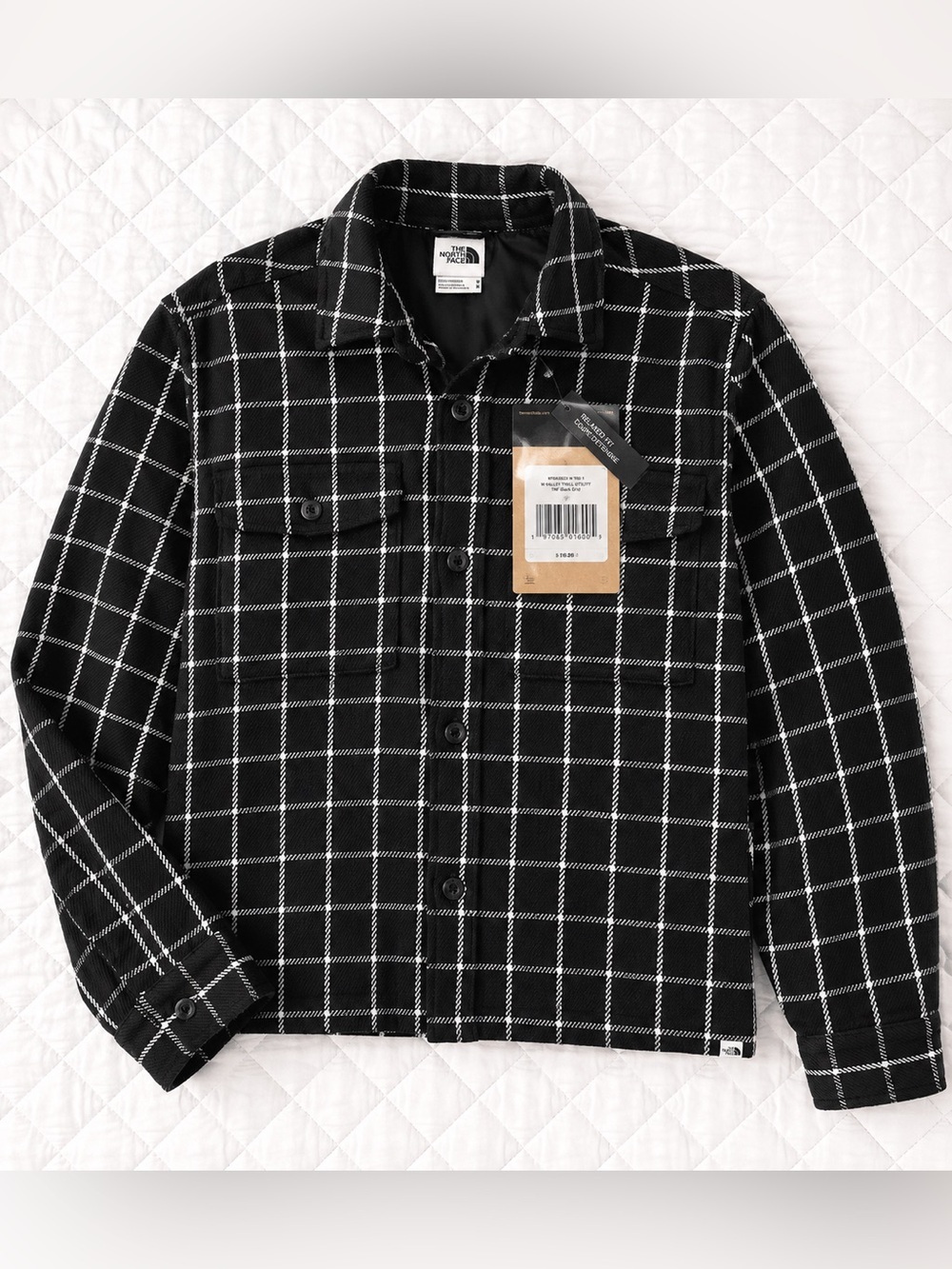 The North Face Valley Twill Utility Shacket NWT Black Grid Men’s M​